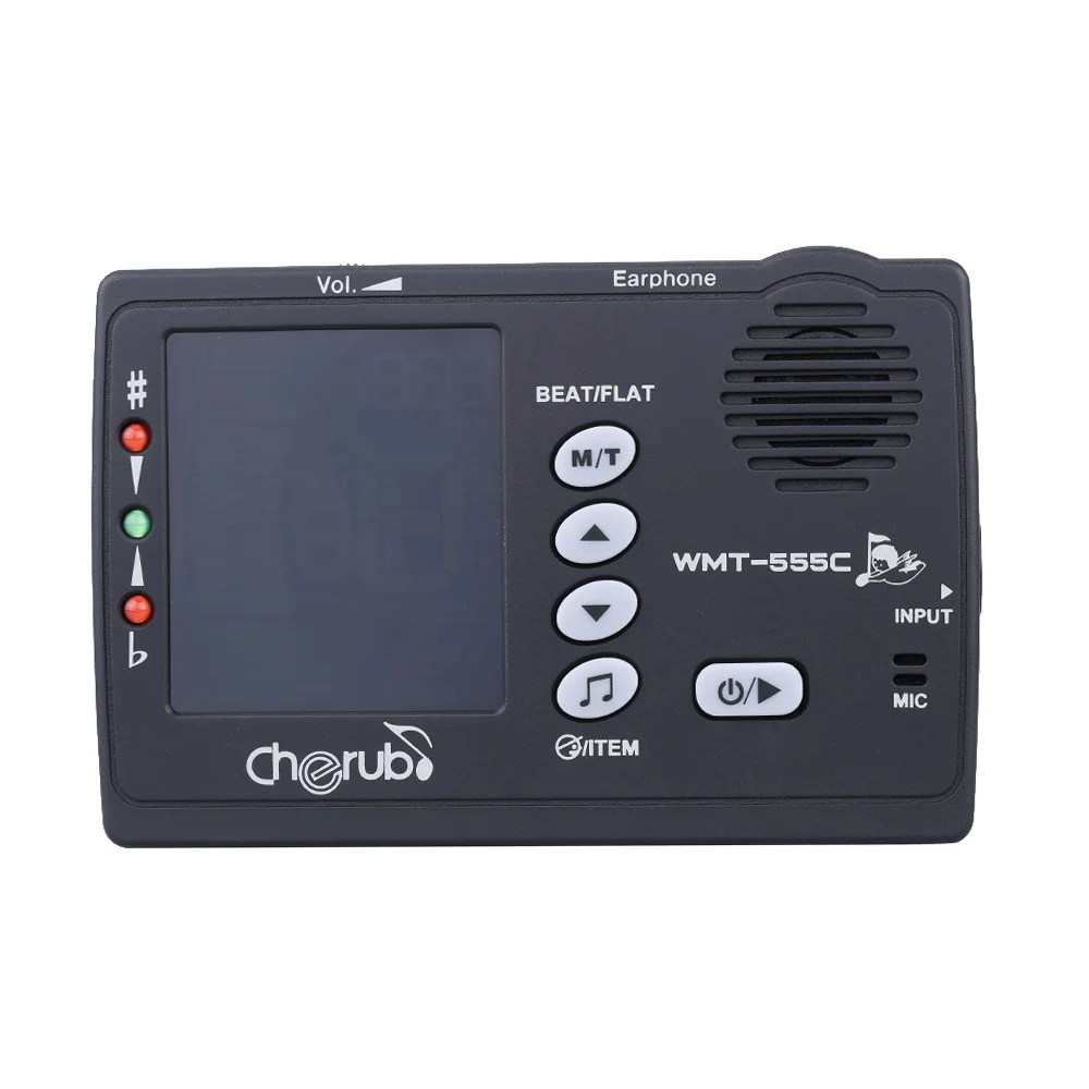 

Cherub WMT-555C Multifunctional Electronic Digital Tuner & Metronome & Tone Generator 3 in 1 Intonation Trainer