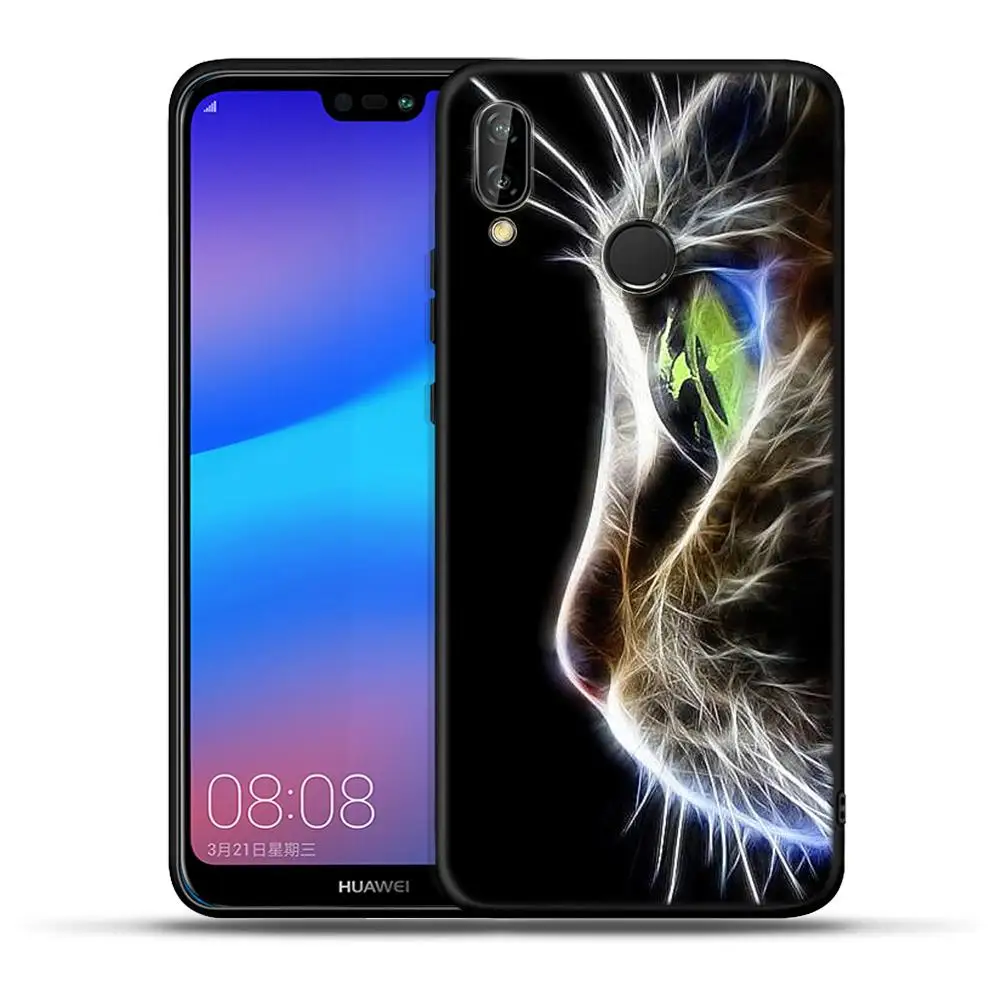 Чехол с милым котом для huawei P30 P20 P9 P8 Lite mate 10 20 Pro Y5 Y6 Y7 Y9 Prime P Smart Plus Мягкий ТПУ силиконовый чехол Etui