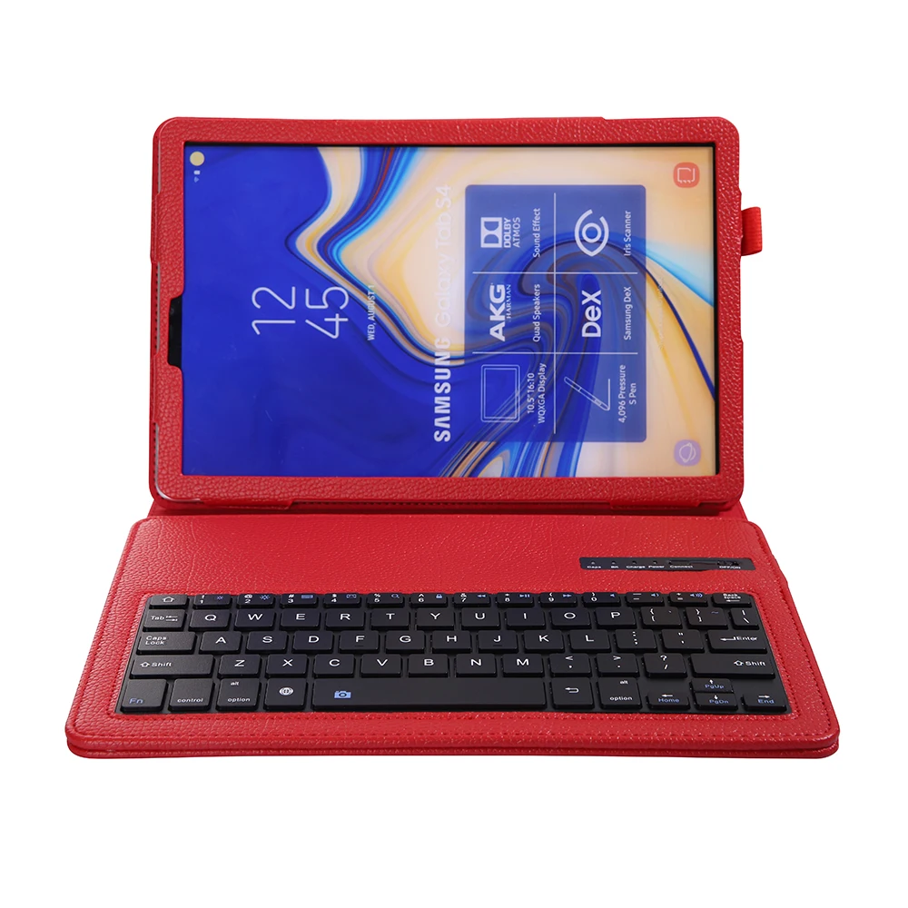 Кожаный флип-чехол с Litchi рисунком для samsung Galaxy Tab S4, 10,5 дюймов, SM-T830, SM-T835 чехол, беспроводной чехол с Bluetooth клавиатурой