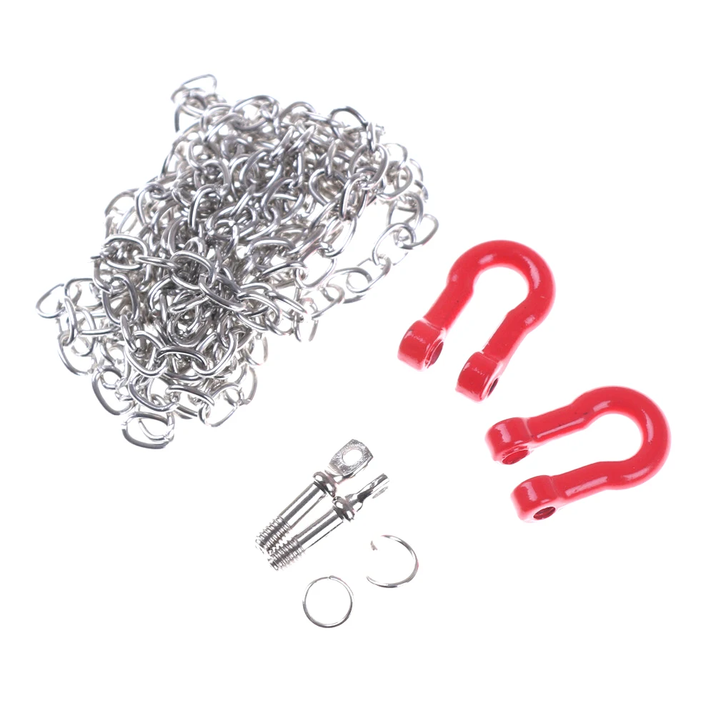 RC Crawler Accs Tow Hook & Trailer Chain Kit for Traxxas Hsp Redcat Rc4wd Tamiya Axial scx10 D90 Hpi RC Trucks Car Parts 1:10