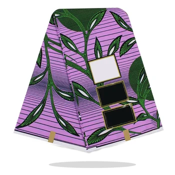 

Nigerian Style Wax Print Cotton Fabric 100%Veritable High Quality Ankara Wax Prints Fabric By The Yards For Sewing RV10-37