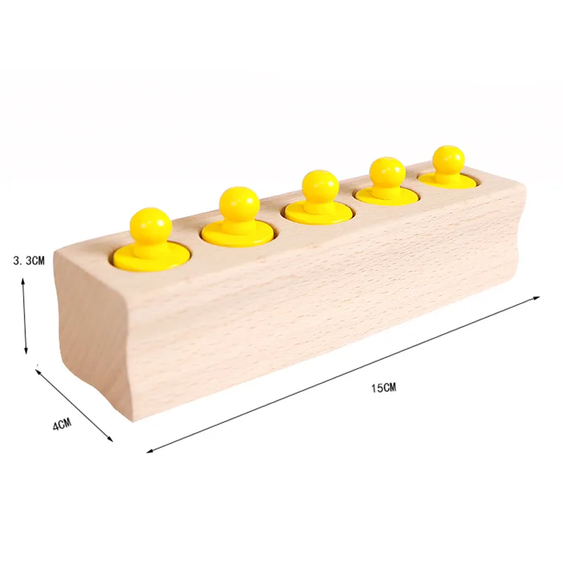 Материалы montessori Детские деревянные игрушки красочные цилиндрическая муфта блок для детей образовательный Дошкольный игрушка для раннего развития