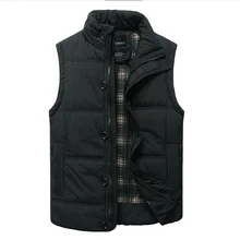 Толстый осенний и зимний жилет мужской стиль сплошной цвет Повседневный корейский стиль мужской жилет зимний теплый Приталенный жилет