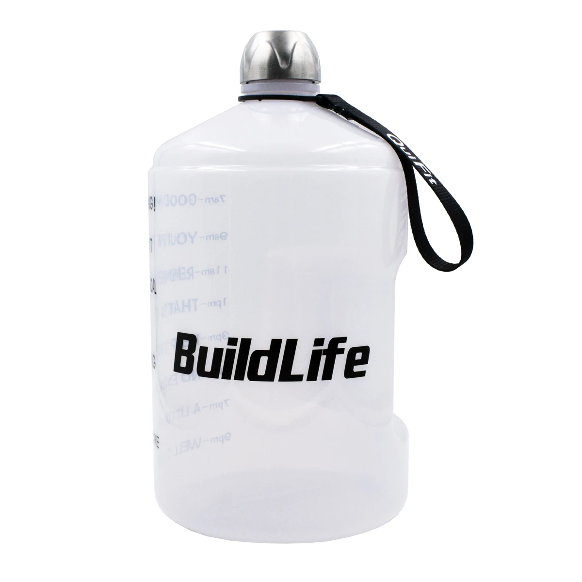 BuildLife 1 галлон бутылка для воды с маркером времени 3.78л/2.2л/1.3л 128 унций/73 унций/43 унций BPA бесплатно пластиковая большая емкость кувшин для воды - Цвет: Milk White