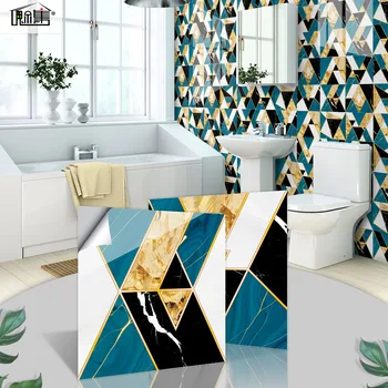

10pcs Marble Waterproof Stickers Creative Stitching Self-adhesive Wall Sticker Kitchen Oil-Proof Anti-Heat Stickers Wall Decor