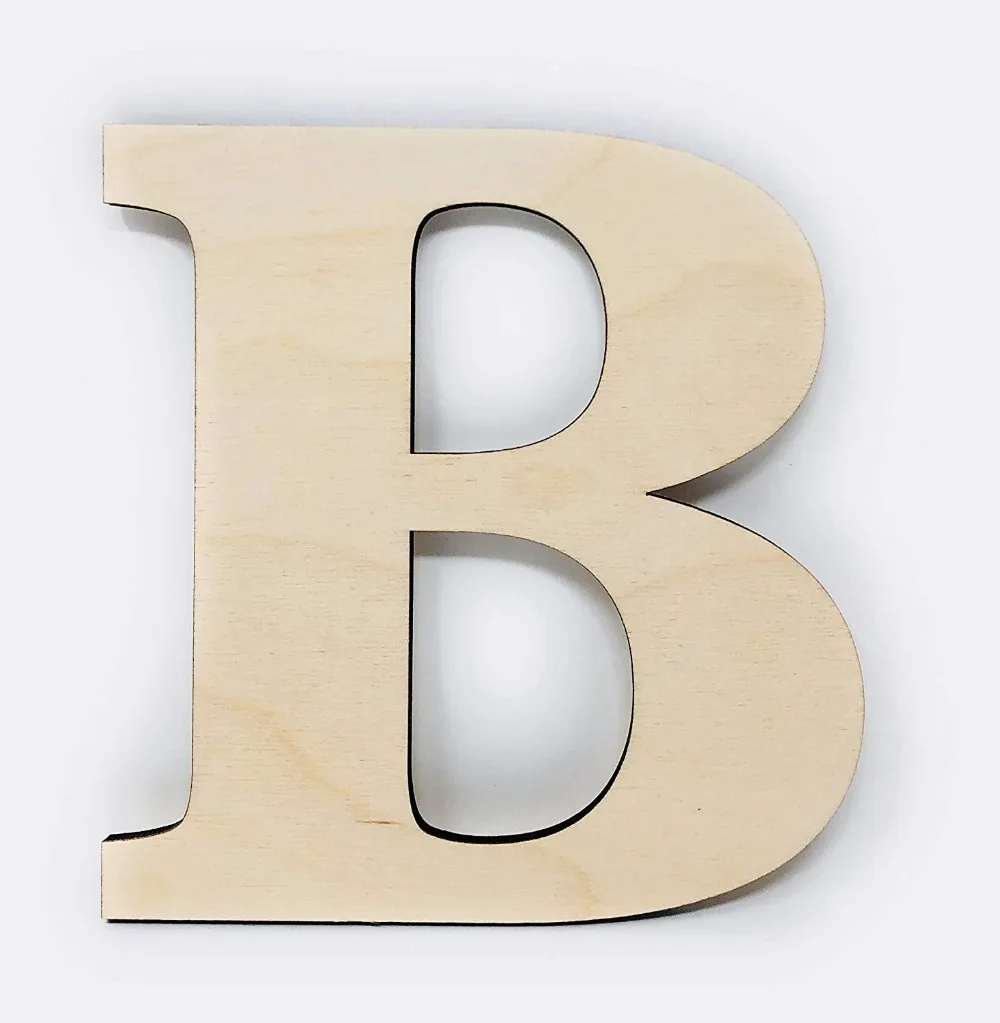 12 Wooden Letters 3D Letters Wall Letter for Children Baby Name Unfinished Wooden Letters Paint Ready Wall Decor News (12)