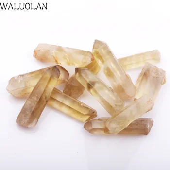 

10gto 100g Tibet Natural Clear Crystal Yellow Quartz Cluster Points pillar column Terminated Wand Specimen Healing Reiki mineral