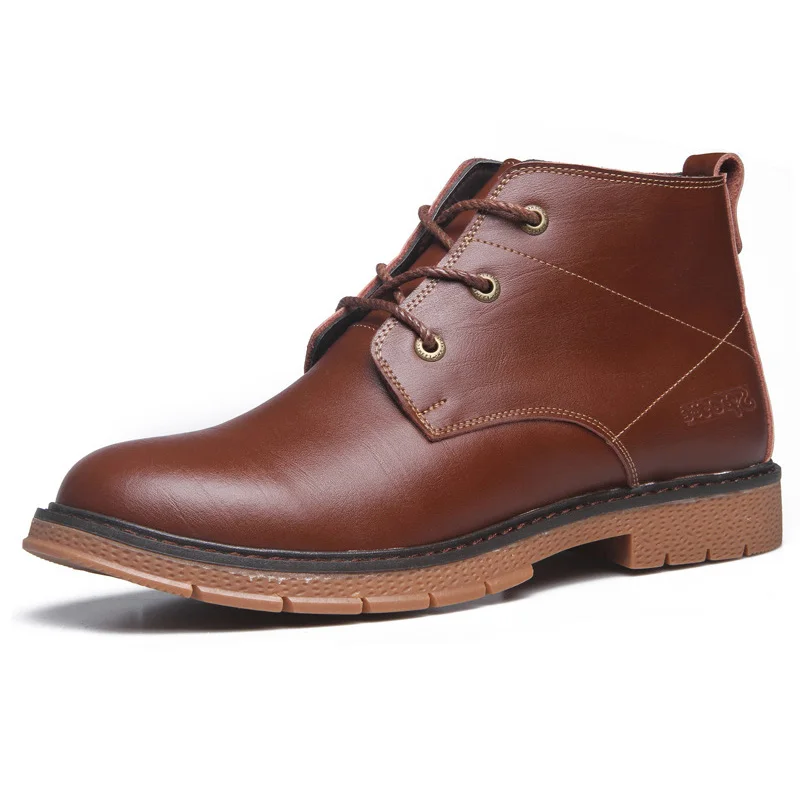 New Autumn Early Winter Boots Men Genuine Leather Shoes Soft Comfortable Cow Leather Men Ankle Boots Male Footwear A1851