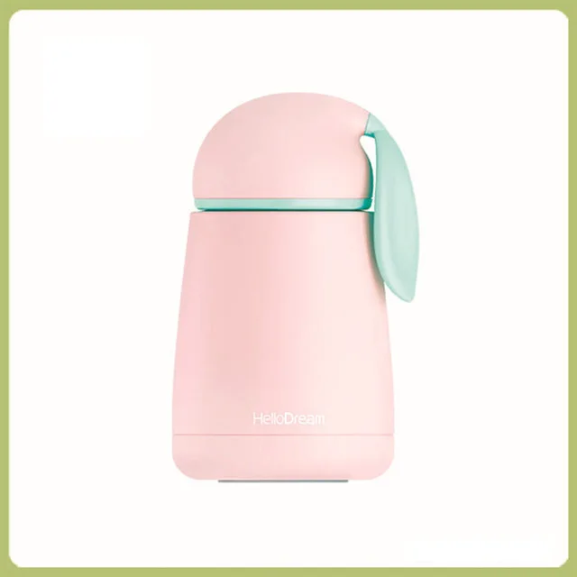 pink 2 300 мл мультфильм двойными стенками из нержавеющей стали Вакуумная бутылка для воды колбы бутылка для воды Термокружка Термочашка термопосуда - Цвет: pink 2