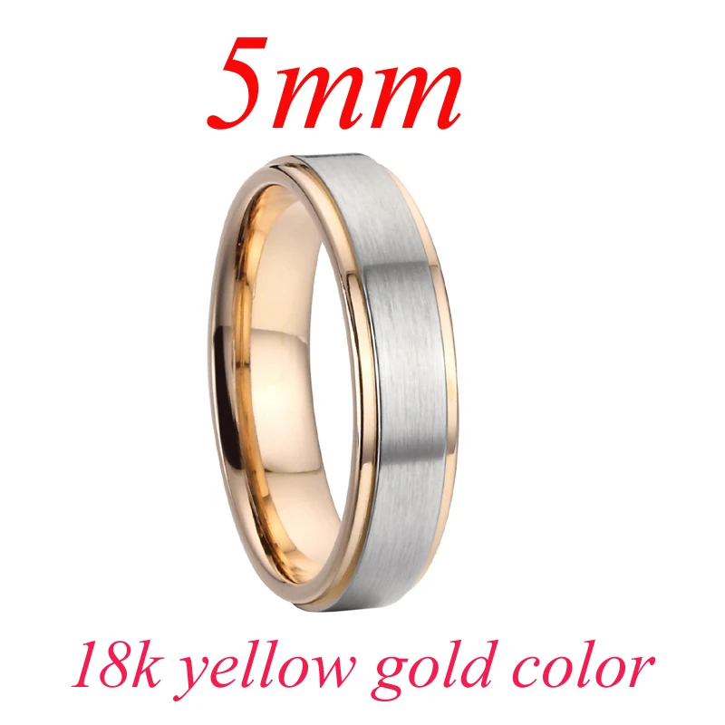 Обручальные кольца Alliance для мужчин, набор золотого цвета, матовое покрытие, классическое обручальное кольцо, женское кольцо для пар - Цвет основного камня: PV1818-5mm