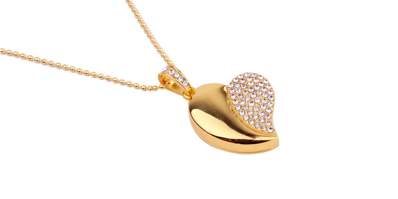 jaster clé usb en forme de cœur avec chaîne en pendentif en forme de cadeau idéal