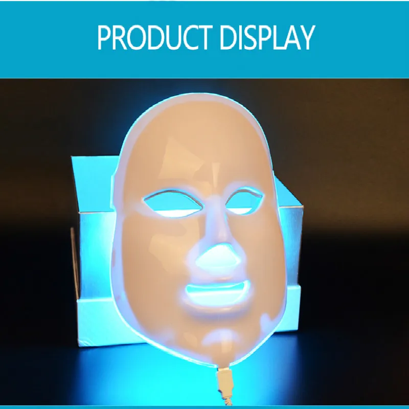  7 Color Light Face Mask Skin Rejuvenation Whitening LED Mask Photon Beauty Wrinkle Removal Machine  - 4000561989888