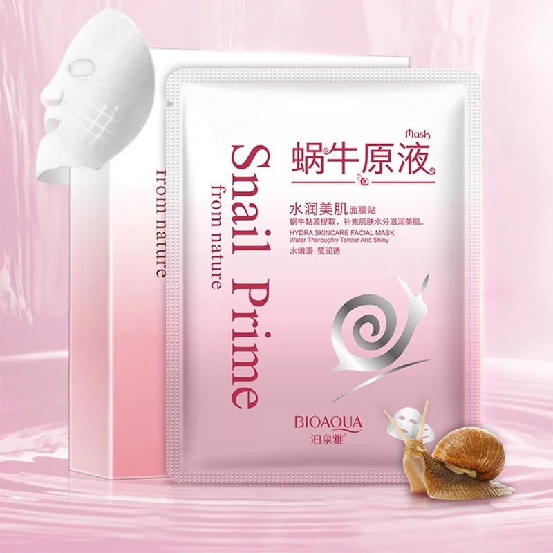 Pink 10 шт. маска для лица экстракт из улиток увлажняющий уход за кожей лица маска - Цвет: Pink