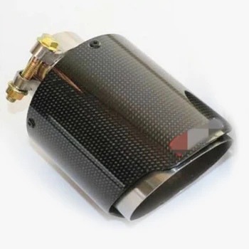 

1pc Exhaust Pipe Inlet 3In Outlet 4In Carbon Exhaust Muffler Tip Pipe Brand new