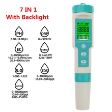 3/4/5/7 in 1 PH Meter TDS EC ORP Salzgehalt S. G Temperatur Meter Mit Hintergrundbeleuchtung Digitale Wasser Qualität Monitor Tester 40% off