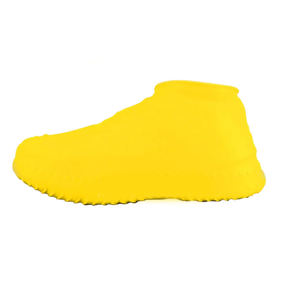 Waterproof Shoe Covers Cycling Rain Reusable Silicone Elastic Anti-Slip Protection for Outdoor FK88 - Цвет: Цвет: желтый