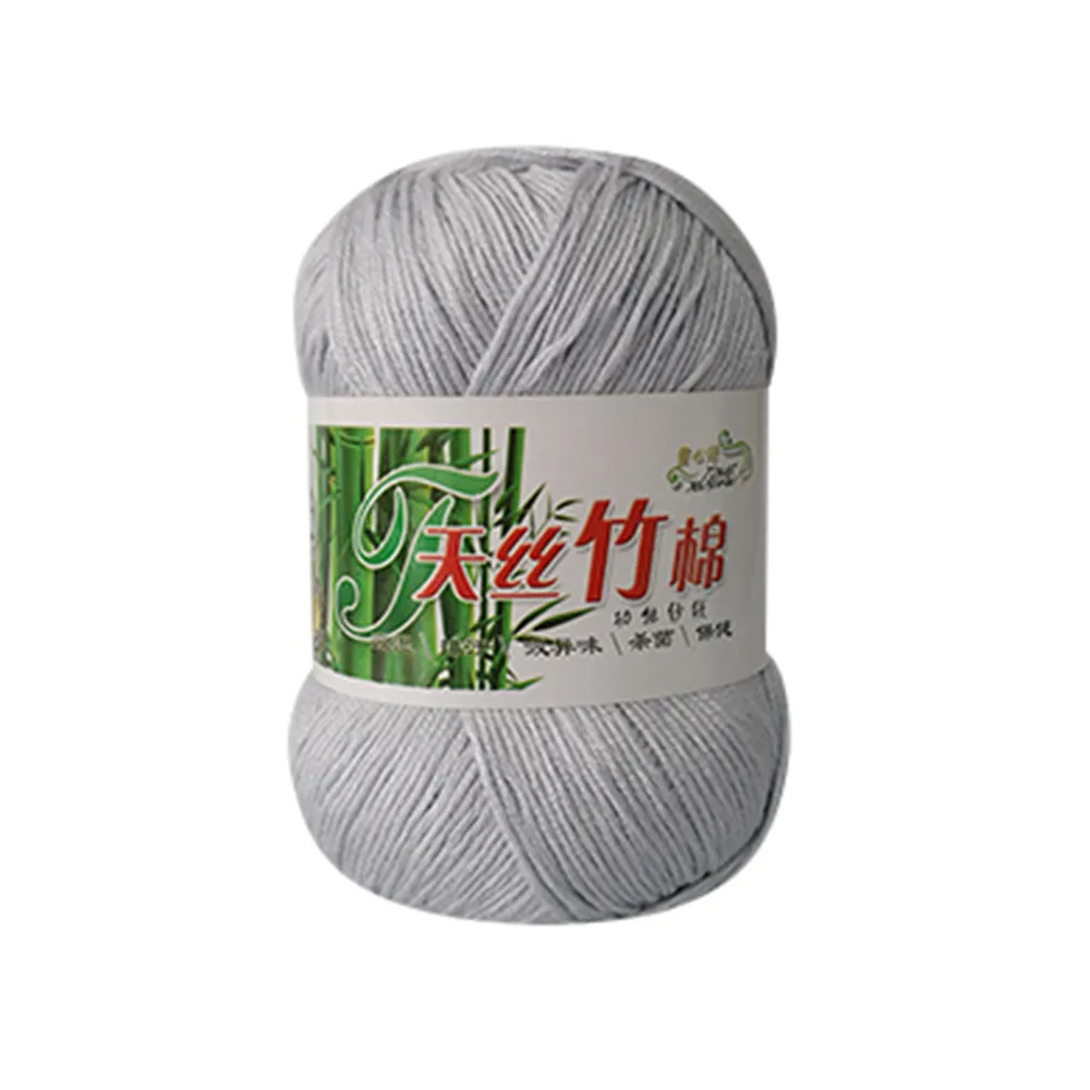 Новинка 50 г Kniting бамбук хлопок пряжа 1 шт. бамбуковое волокно хлопок теплый мягкий натуральный вязаный крючком трикотаж шерсть пряжа 50 г вязаная шапка