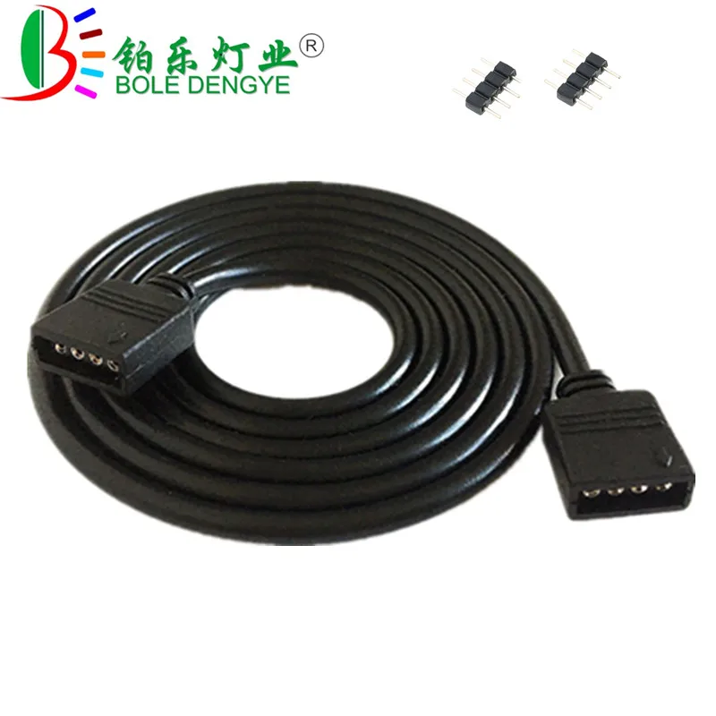 DC 12V 4PIN RGB Удлинительный кабель 22AWG Луженая Медь электронный провод 1 м 2 3 5 10 для 2835