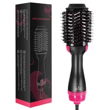 Фен-щетка для волос, один шаг фен вольюмайзер 3-в-1 отрицательных ионов выправительная щетка салон вьющиеся волосы расческой уменьшить пятнышко статического электричества