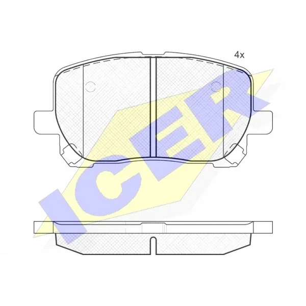 Колодки дисковые передние Toyota Avensis Verso 2.0i/D-4D 01-09