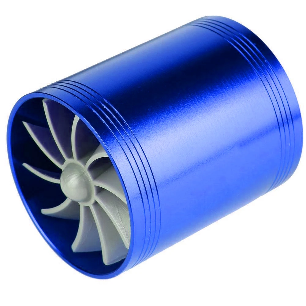 Auto Car Air Intake Turbine Refit Turbo Gas Fuel Oil Saver Fan Turbo  Supercharger Turbine Fit for Air Intake Hose Dia 64mm - AliExpress