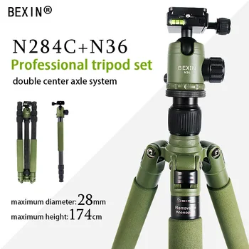 

Green Camouflage Concealed Hidden professional carbon fiber camera tripod stand for Outdoor Travel Hunting Shooting DSLR Camera