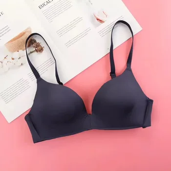 

No trace no underwire light and thin underwear one piece cotton comfortably gathered sleeping ladies bra