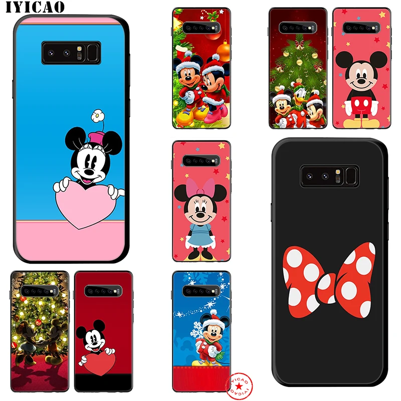 IYICAO Mickey Minnie Mouse Soft Case for Samsung Galaxy S10e S10 S9 S8 Note 8 9 10 Plus S6 S7 Edge TPU |