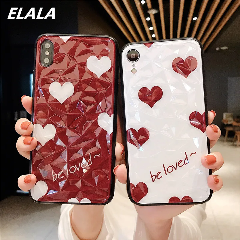 Elala блестящий чехол для iPhone 11 Pro Max Модный 3D с бриллиантами привлекательной