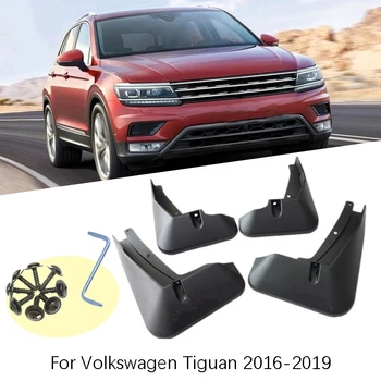 

Set of 4 car Front and Rear Splash Guard Mud Flaps mudguards fender For Volkswagen Tiguan 2016-2019 car Accessories