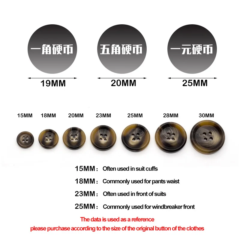 New 20pcs Resin 4 holes Buttons Sewing accessories Size Complete  for clothing Decorative Plastic Buttons Handmade DIY 3