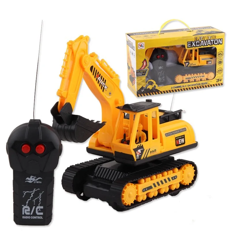 

RC Excavator Toy RC Engineering Car Toys Remote Control Plastic Excavator Toy 2 Channel 1:24 For Kids Christmas Gift