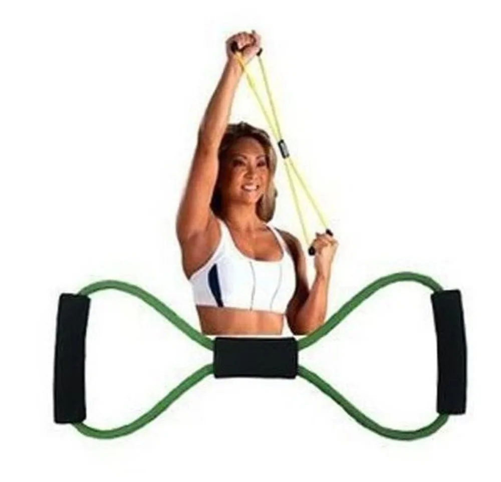 140cm Yoga Pull Rope Set Workout Word Chest Developer Expander Resistance Bands Elastic Rubber Fitness Tubes Training | Спорт и