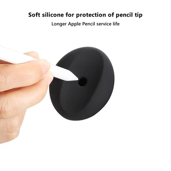 

HOT-Silicone Dock Stand Holder for Apple Pencil Holder Cap Soft Silicone Protective Case for Apple Stylus Press Pen Nib