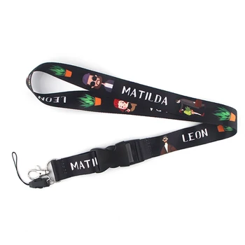 

O451 Wholesale 20pcs/lot Leon And Mathilda Lanyards Badge Rope Chain Necklace Key ID Card Pass Gym Mobile Badge Holder Lanyard
