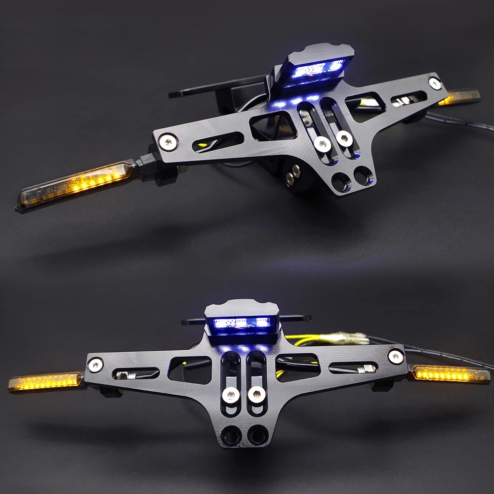 

FOR Ducati panigale 959 Kawasaki er6n KTM sx 125 honda cb 750 CNC Motorcycle Adjustable License Number Plate Frame #z99