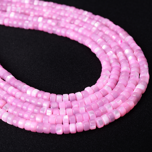Natural Shell Beads 2x4mm Cylinder Loose Spacer Bead for Jewelry Making DIY Necklace Bracelet Earrings Charms 180pcs