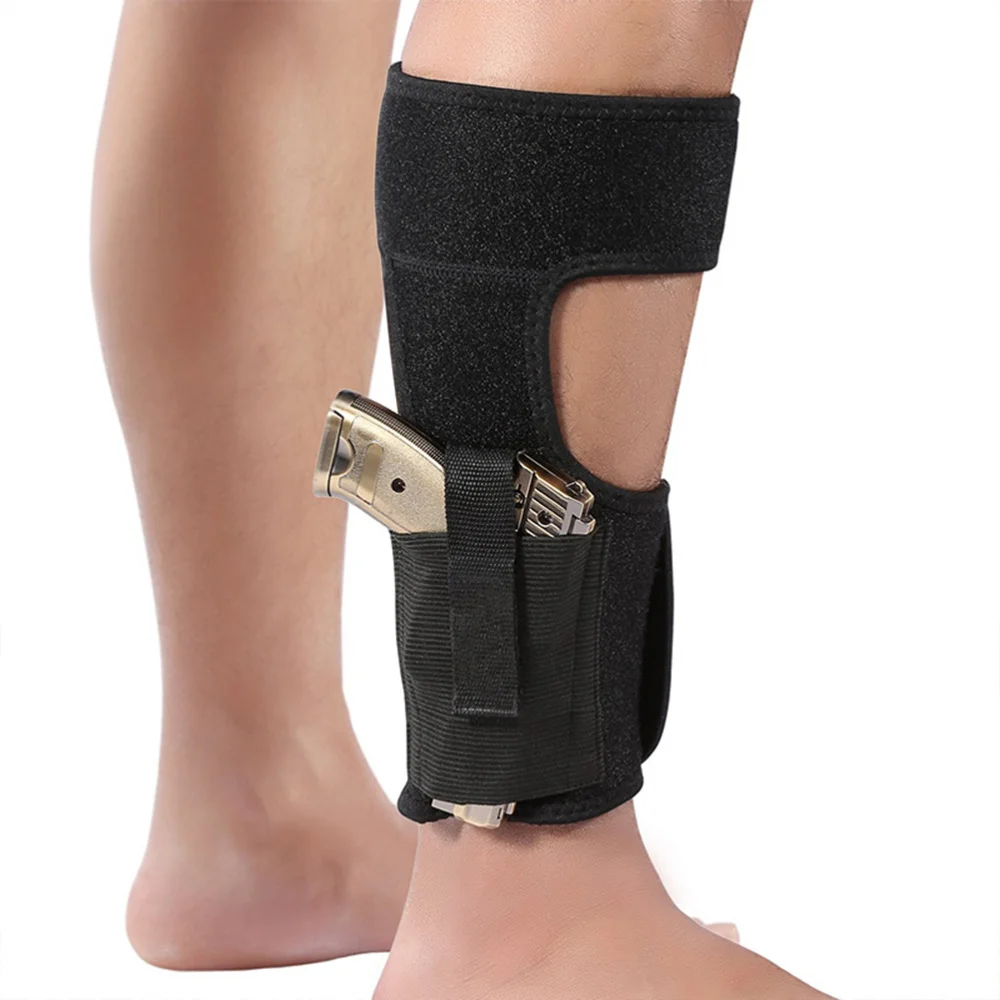

Universal Type Ankle Holster for Concealed Carry Non-Slip Strap Universal Leg Carry Holster (Black)