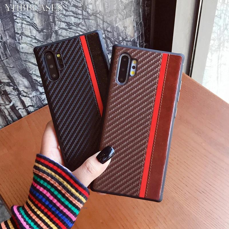 Модные сращивающиеся мягкие чехлы YHBBCASES из искусственной кожи для Samsung Note 10 Plus 8 9