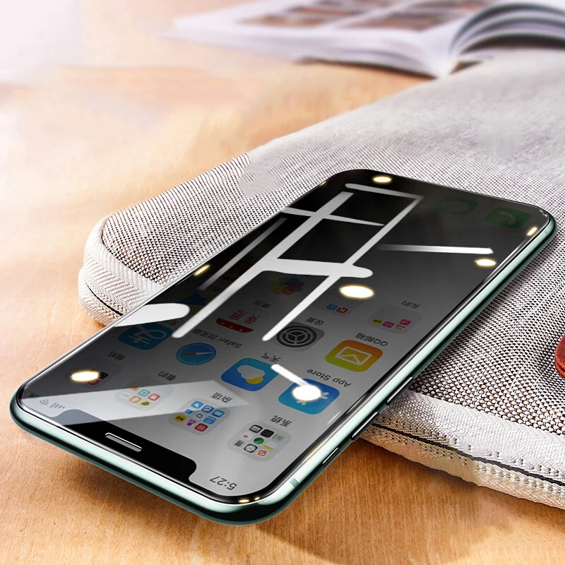 Анти шпион Закаленное стекло пленка для iPhone 11 Pro MAX конфиденциальность Защитная стеклянная пленка для экрана для iPhone XS MAX XR X 7 8 6 6S Plus - Цвет: For iPhone 11