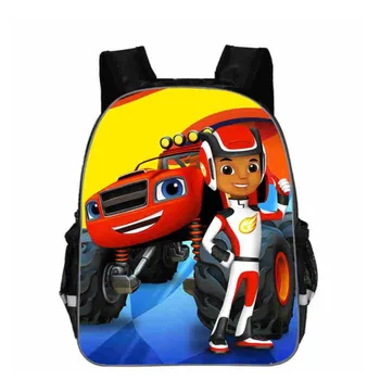 

New Blaze and Glory Backpack Kindergarte Children Animal School Bags For Toddler Boys Girls Mochila Gift Bolsa