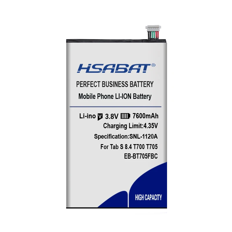HSABAT 7600 мАч EB-BT705FBC EB-BT705FBE батарея для samsung GALAXY Tab S 8,4 SM-T700 T701 T705