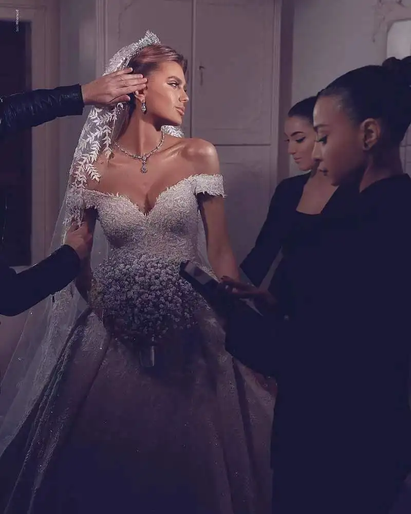 Свадебное платье с открытыми плечами белое платье Vestido De Noviavestido De Novia Rabevestido De Novia Encaje