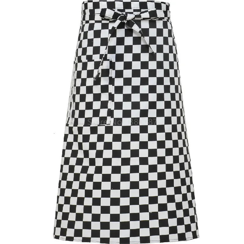 Waiter Kitchen Wear Men Chef Uniform Polyester Striped Women Waitress Restaurant Cook Costumes Cafe Pocket Chef Aprons