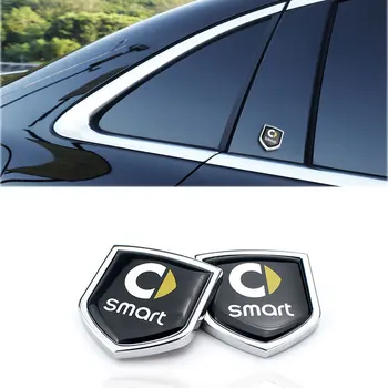

For Mercedes-Benz Smart Logo Metal Emblem Badge Car Sticker for Fortwo 450 451 453 Forfour Sharpread Roadster Pearlgrey Forspeed