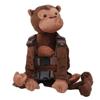 

Adjustable Anti-lost Kid Keeper Monkey Toy Safety Harness Baby Plush Backpack Leash 2 In 1 Child Walking Animal Toddler