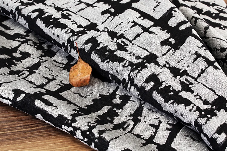 Льняная шенилловая ткань осень-зима жаккардовая ткань длинный жакет платье ткань