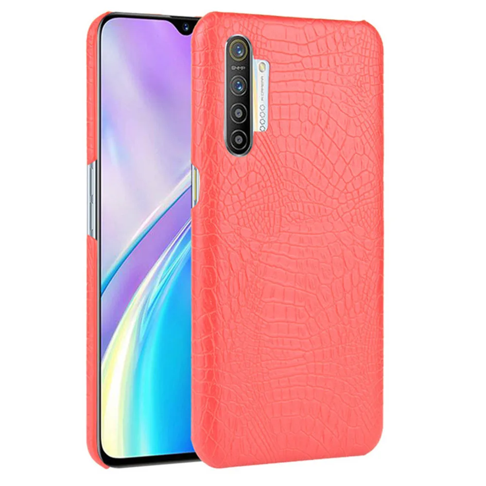 Для Oppo Realme X2 чехол для Oppo Realme XT Роскошная Крокодиловая Кожа PU кожаный жесткий чехол для OPPO K5 K 5 чехол для телефона - Цвет: red