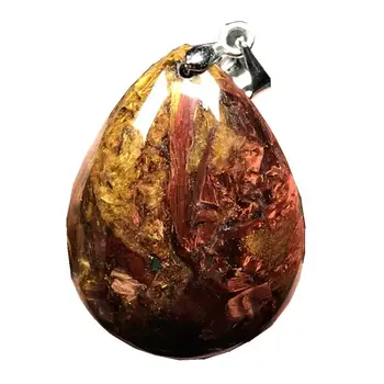 

Genuine Natural Yellow Red Pietersite Pendant Jewelry For Woman Lady Man Crystal 37x24x8mm Beads Namibia Energy Gemstone AAAAA
