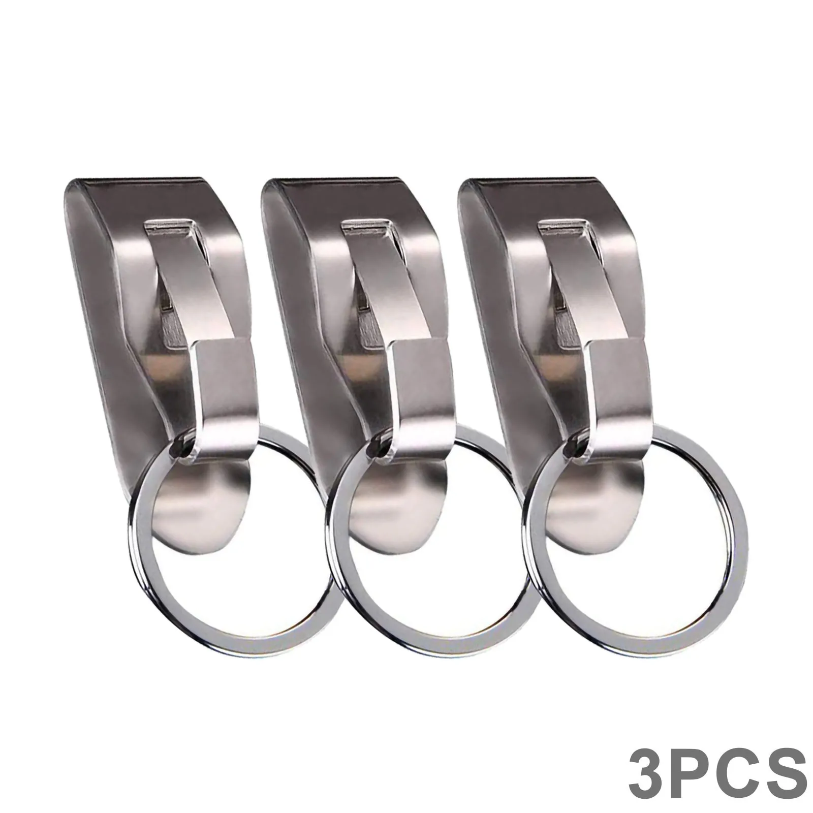 

3PC Stainless Steel Vintage Keychain Classic Stainless Steel Belt Buckle Belt Buckle Rusts-Resistant Key Chain